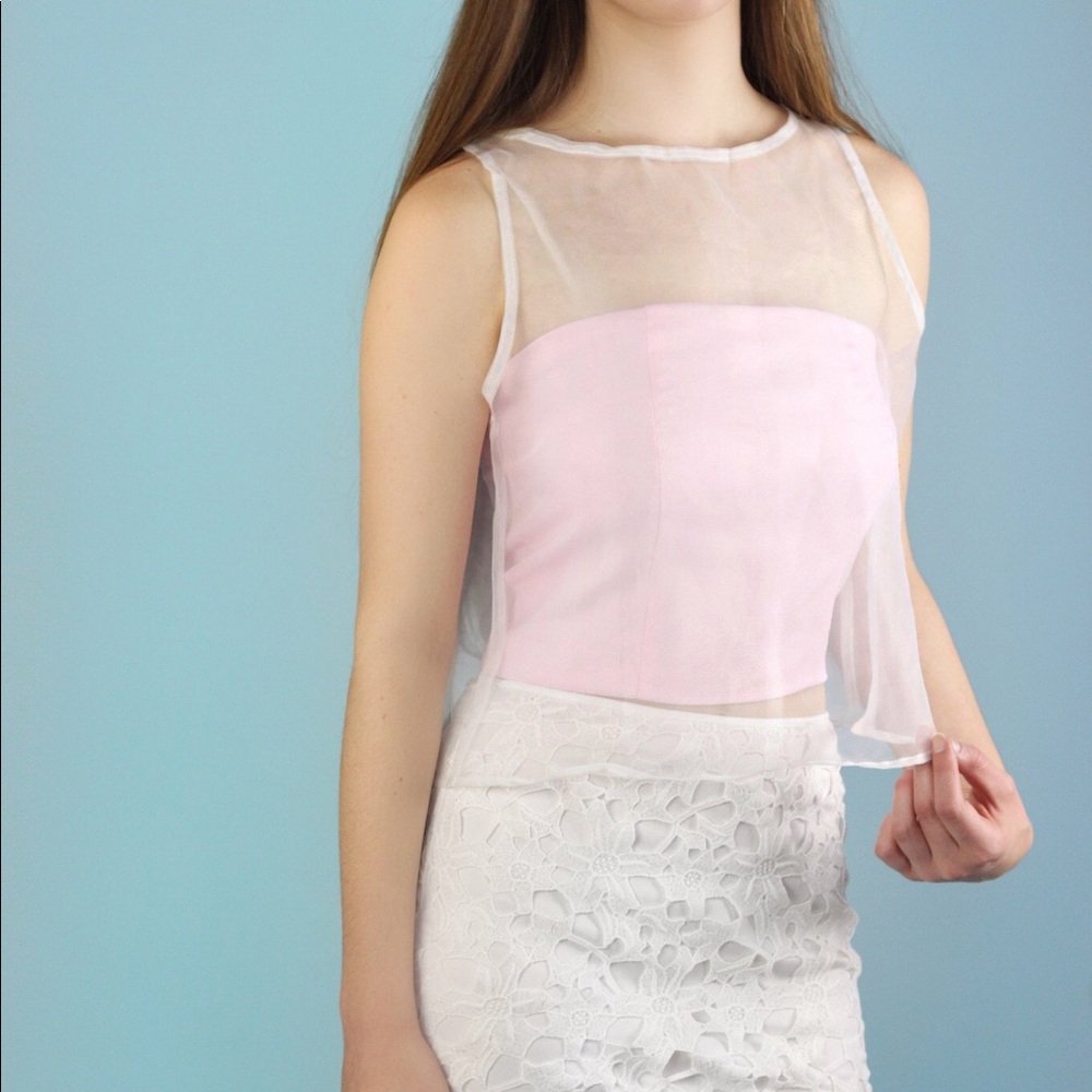 Olivia Pink Transparent Top
